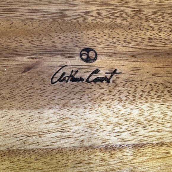 'Arthur Court' Large Wooden Salad Serving Bowl w/Salad Serving Utensils - Picture 7 of 7